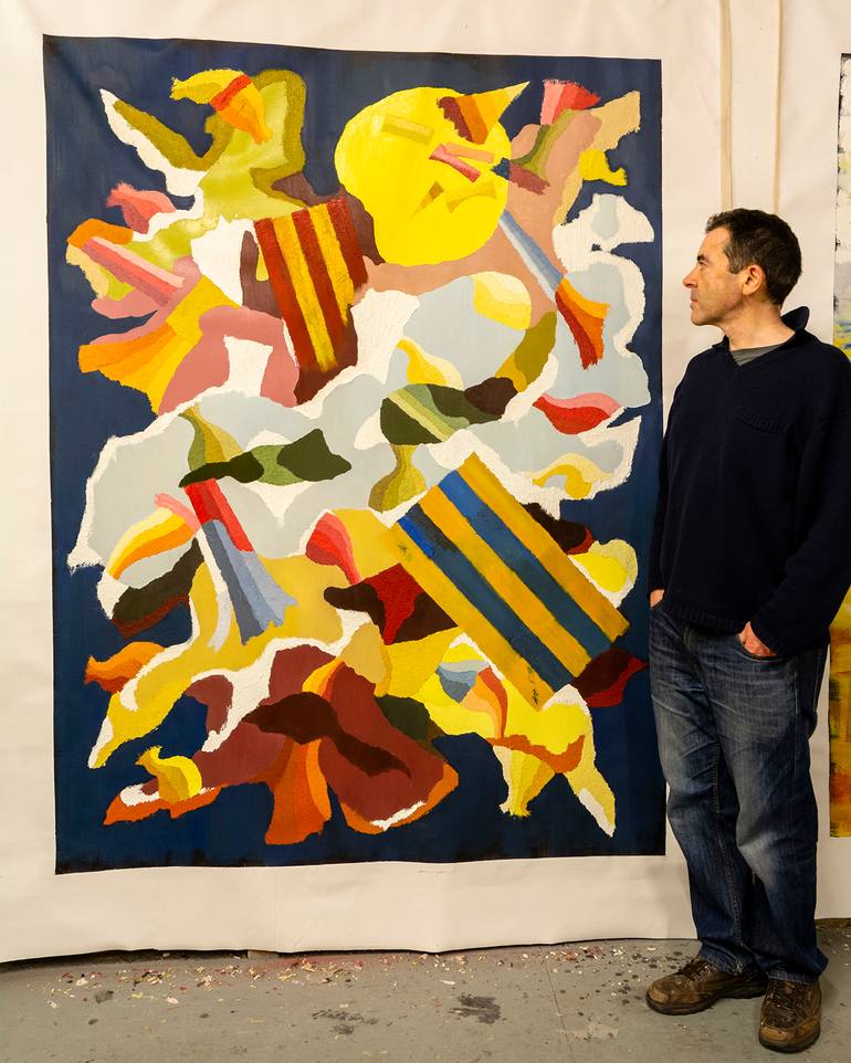 Original Abstract Expressionism Abstract Painting by Miguel Sopena