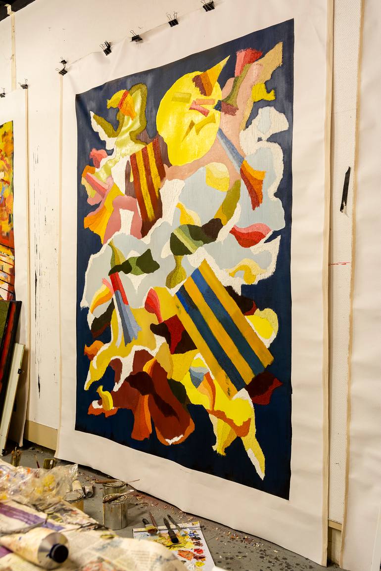 Original Abstract Expressionism Abstract Painting by Miguel Sopena