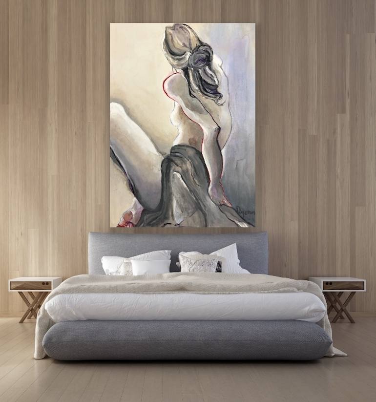 Original Figurative Nude Painting by dyonne kant