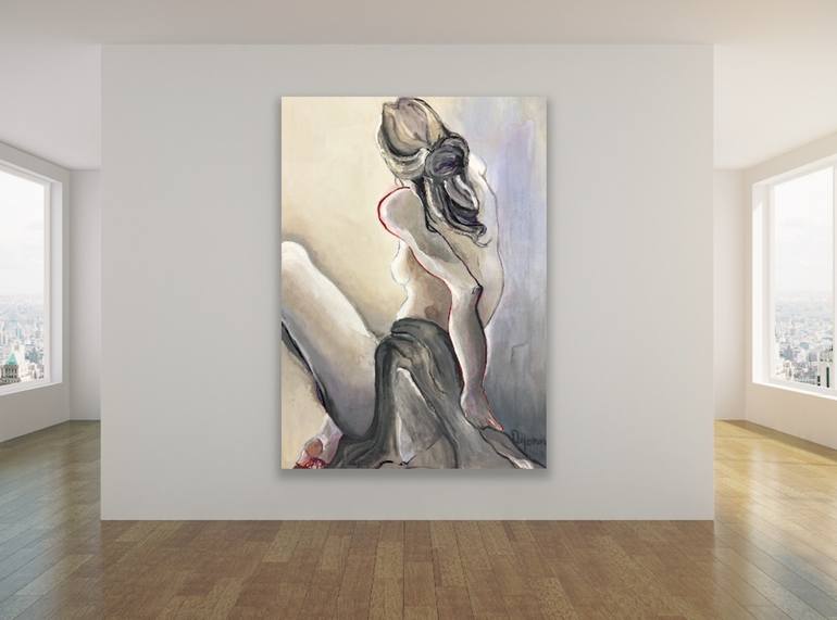 Original Figurative Nude Painting by dyonne kant