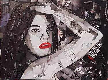 Original Pop Art Women Collage by Milos Lanka