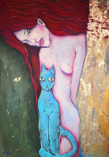 Print of Expressionism Cats Paintings by Adriana Streit