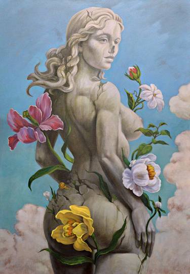 Original Figurative Nude Painting by Raffi Anderian