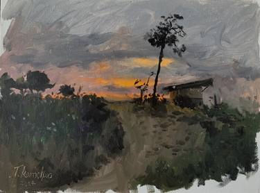 Original Impressionism Landscape Paintings by Theerapong Kamolpus