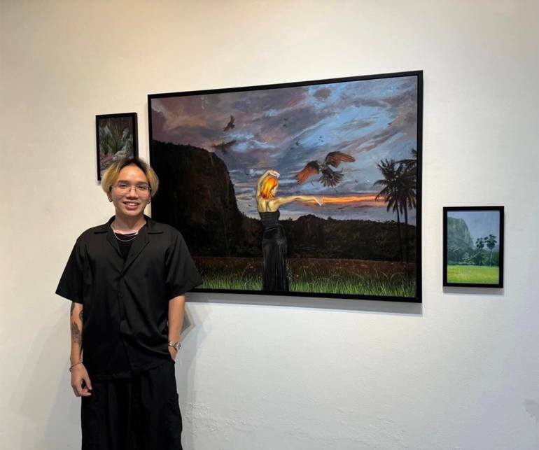Original Figurative Landscape Painting by Theerapong Kamolpus