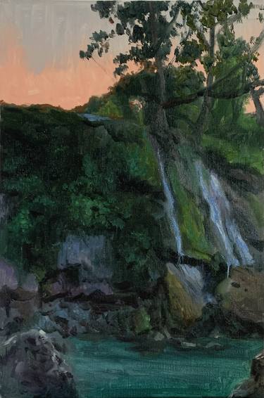 Original Impressionism Nature Painting by Theerapong Kamolpus