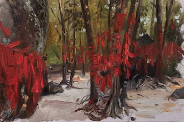 Original Impressionism Nature Painting by Theerapong Kamolpus