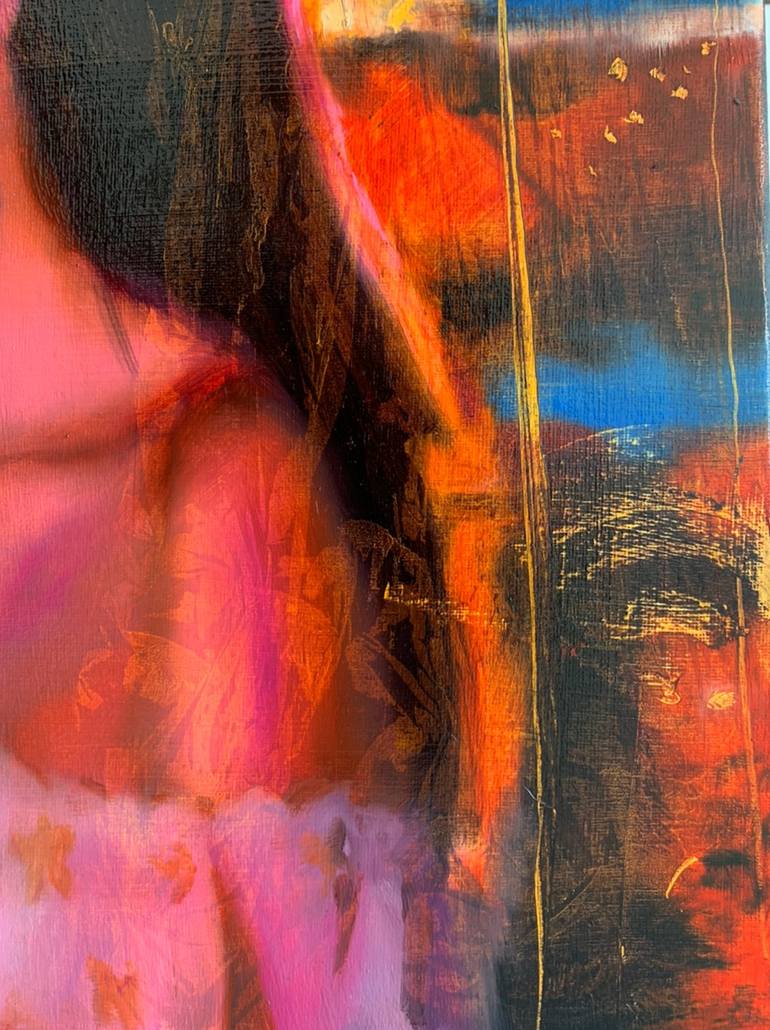 Original Expressionism People Painting by Theerapong Kamolpus