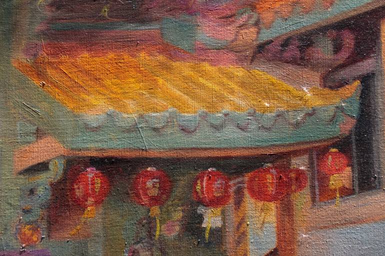 Original Figurative Architecture Painting by Theerapong Kamolpus