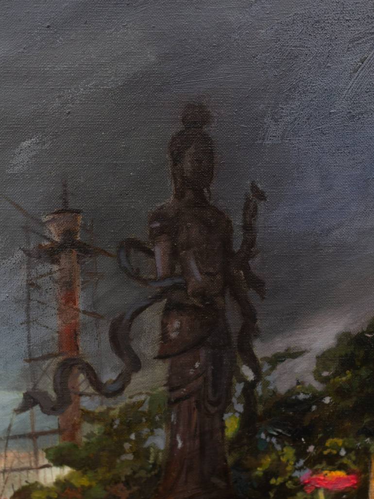 Original Religion Painting by Theerapong Kamolpus