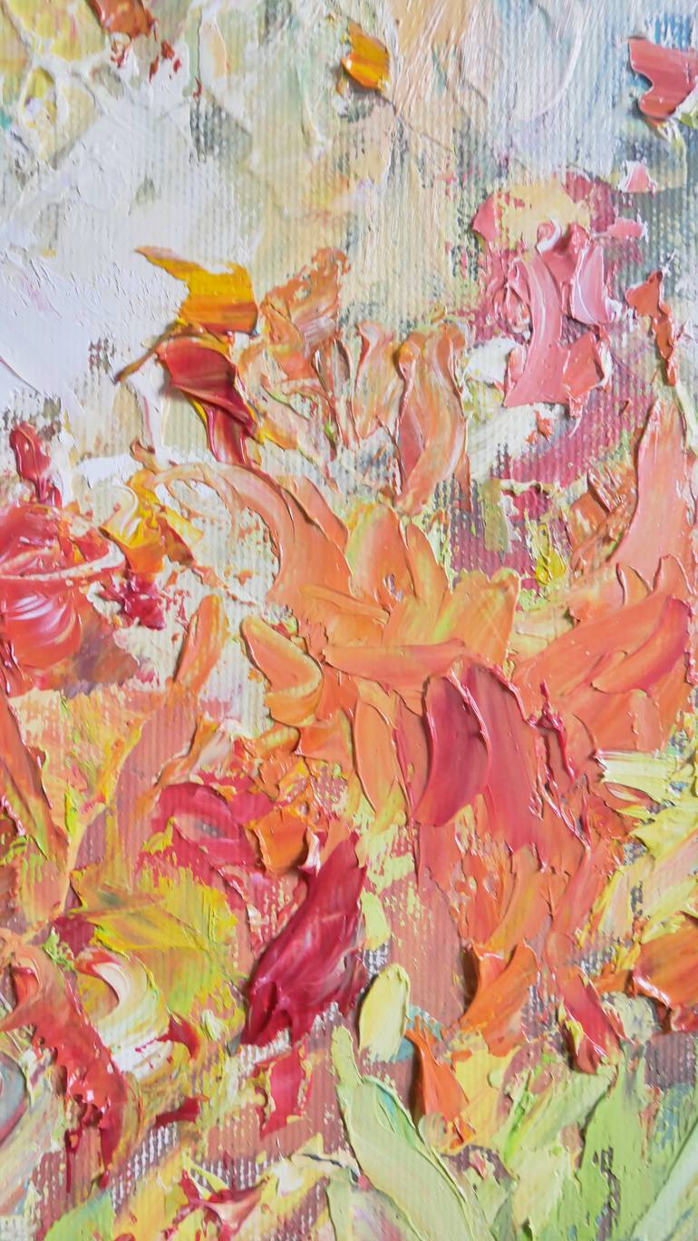 Original Abstract Expressionism Floral Painting by Rotaru Dragos