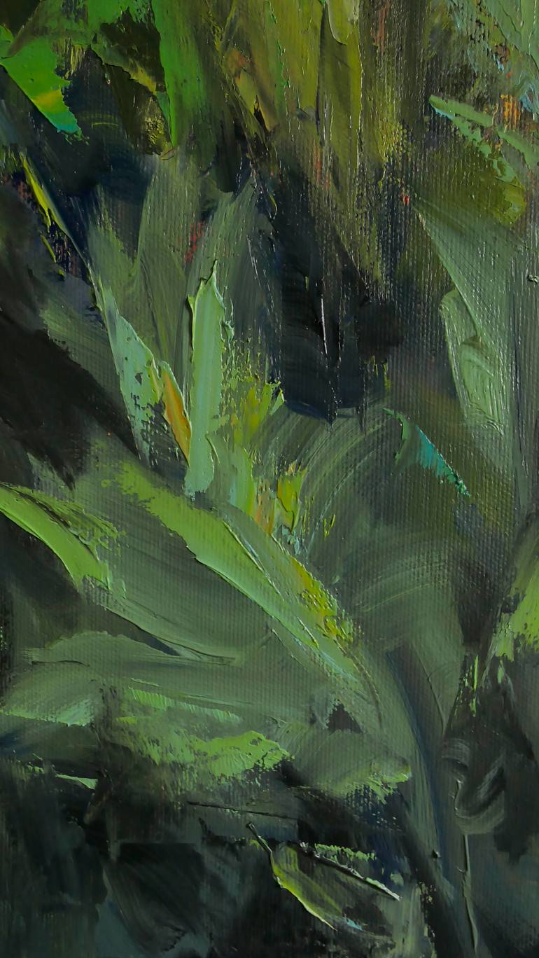 Original Abstract Expressionism Floral Painting by Rotaru Dragos