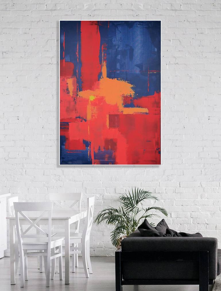 Original Abstract Expressionism Abstract Painting by Rotaru Dragos