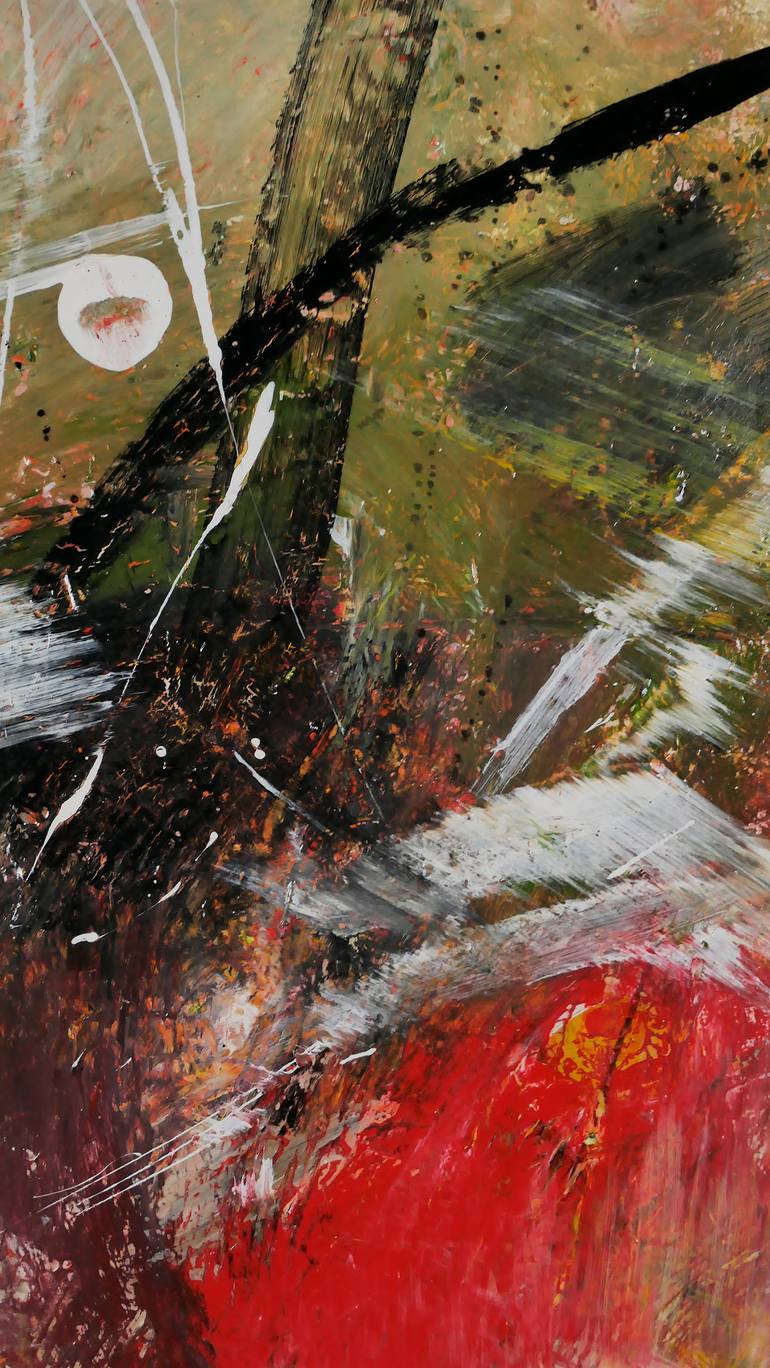 Original Abstract Expressionism Abstract Painting by Rotaru Dragos