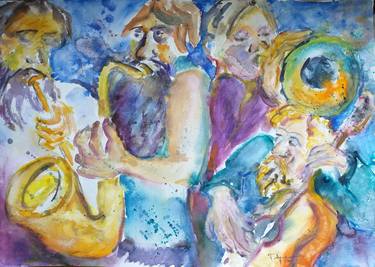 Print of Expressionism Music Paintings by Tatjana Karabasevic
