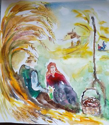 Original Fine Art Love Paintings by Tatjana Karabasevic