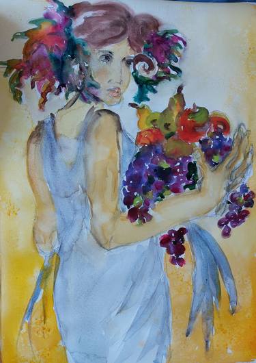 Original Expressionism Women Paintings by Tatjana Karabasevic