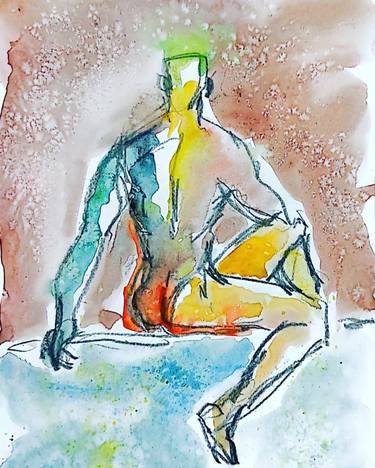 Original Expressionism Nude Paintings by Tatjana Karabasevic