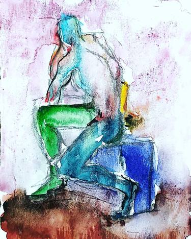 Original Expressionism Nude Paintings by Tatjana Karabasevic