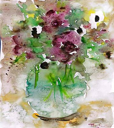 Original Expressionism Botanic Paintings by Tatjana Karabasevic