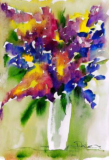 Original Expressionism Botanic Paintings by Tatjana Karabasevic