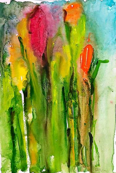 Original Expressionism Botanic Paintings by Tatjana Karabasevic