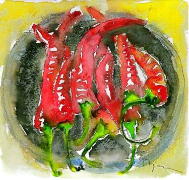 Original Expressionism Food Paintings by Tatjana Karabasevic