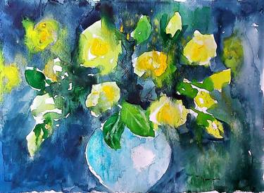 Original Expressionism Botanic Paintings by Tatjana Karabasevic