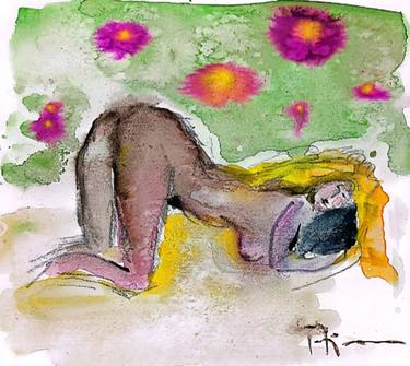 Original Expressionism Erotic Paintings by Tatjana Karabasevic