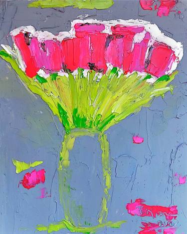 Original Expressionism Botanic Paintings by Tatjana Karabasevic