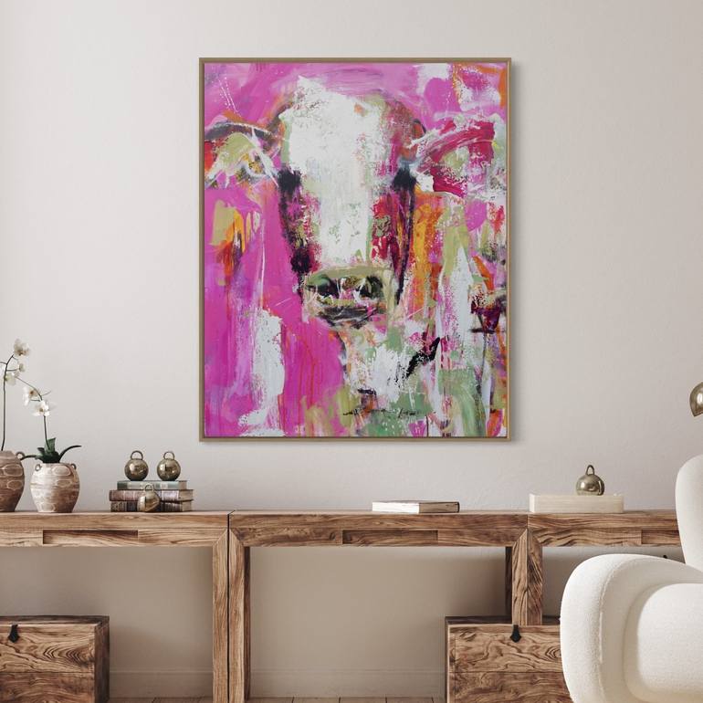 Original Abstract Animal Painting by Rose Hewartson