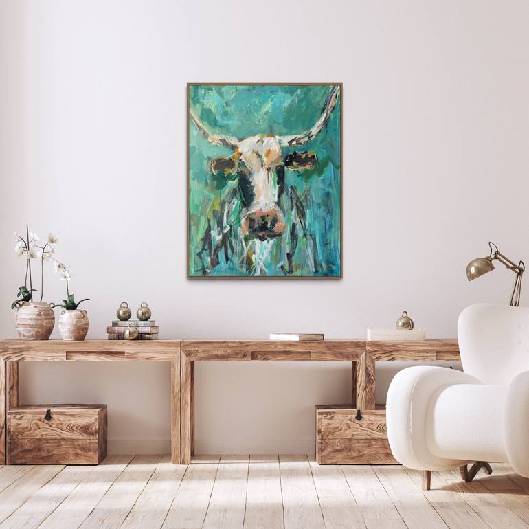 Original Abstract Animal Painting by Rose Hewartson