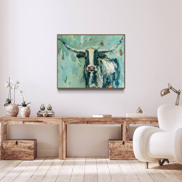 Original Abstract Animal Painting by Rose Hewartson