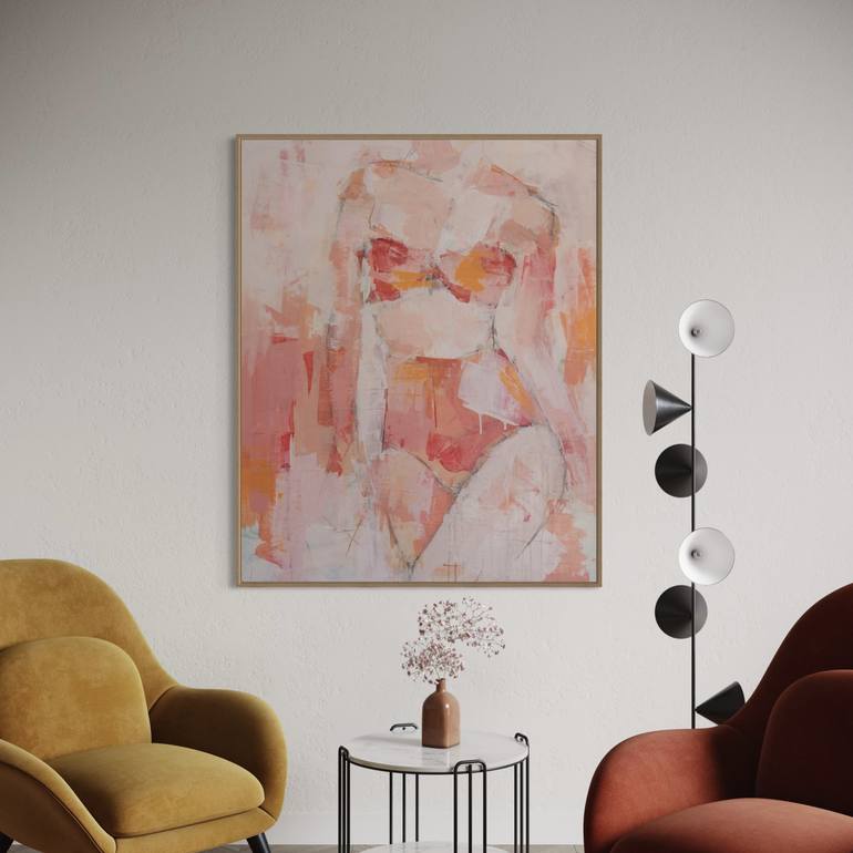Original Abstract Women Painting by Rose Hewartson