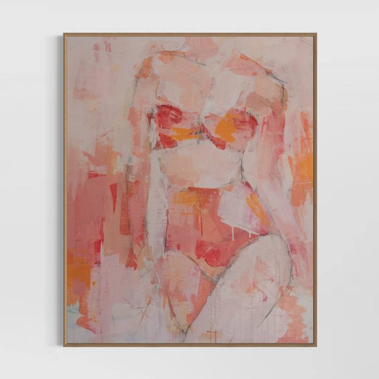 Original Abstract Women Painting by Rose Hewartson