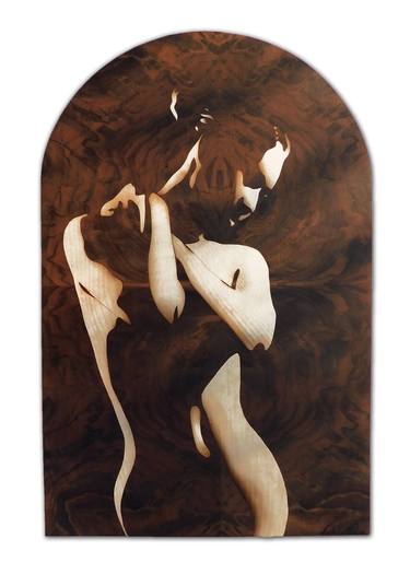 Original wood marquetry 'Hera' - Limited Edition of 1 thumb