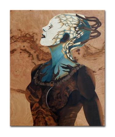 Original Portraiture Fantasy Printmaking by Andrea Nyilas