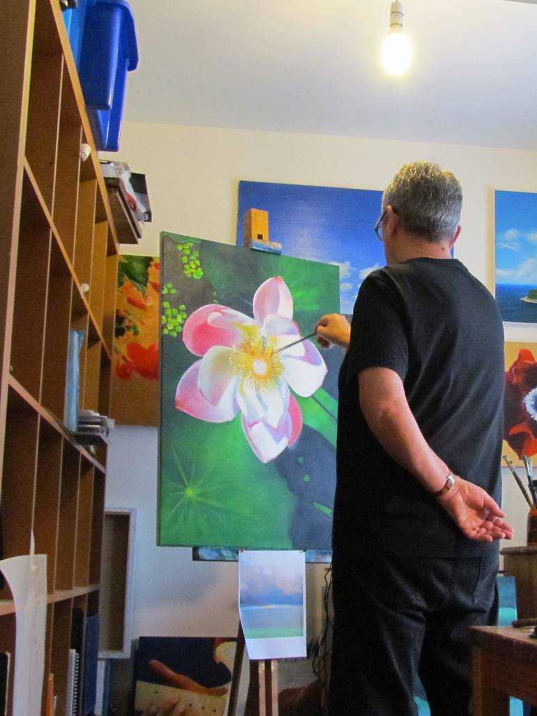 Original Fine Art Floral Painting by John Wright