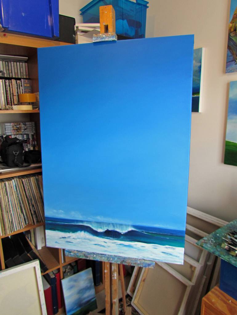 Original Fine Art Beach Painting by John Wright