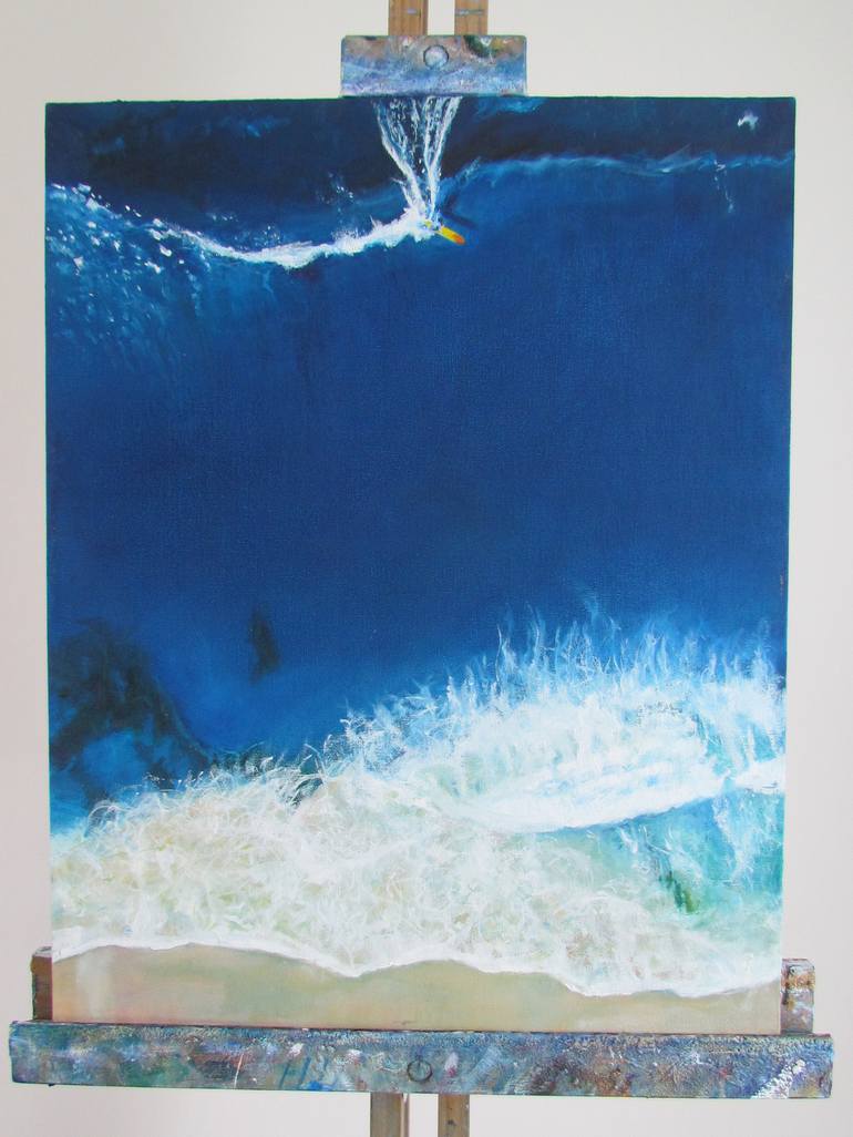 Original Fine Art Beach Painting by John Wright