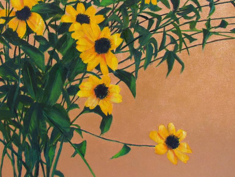 Original Modernism Floral Painting by John Wright