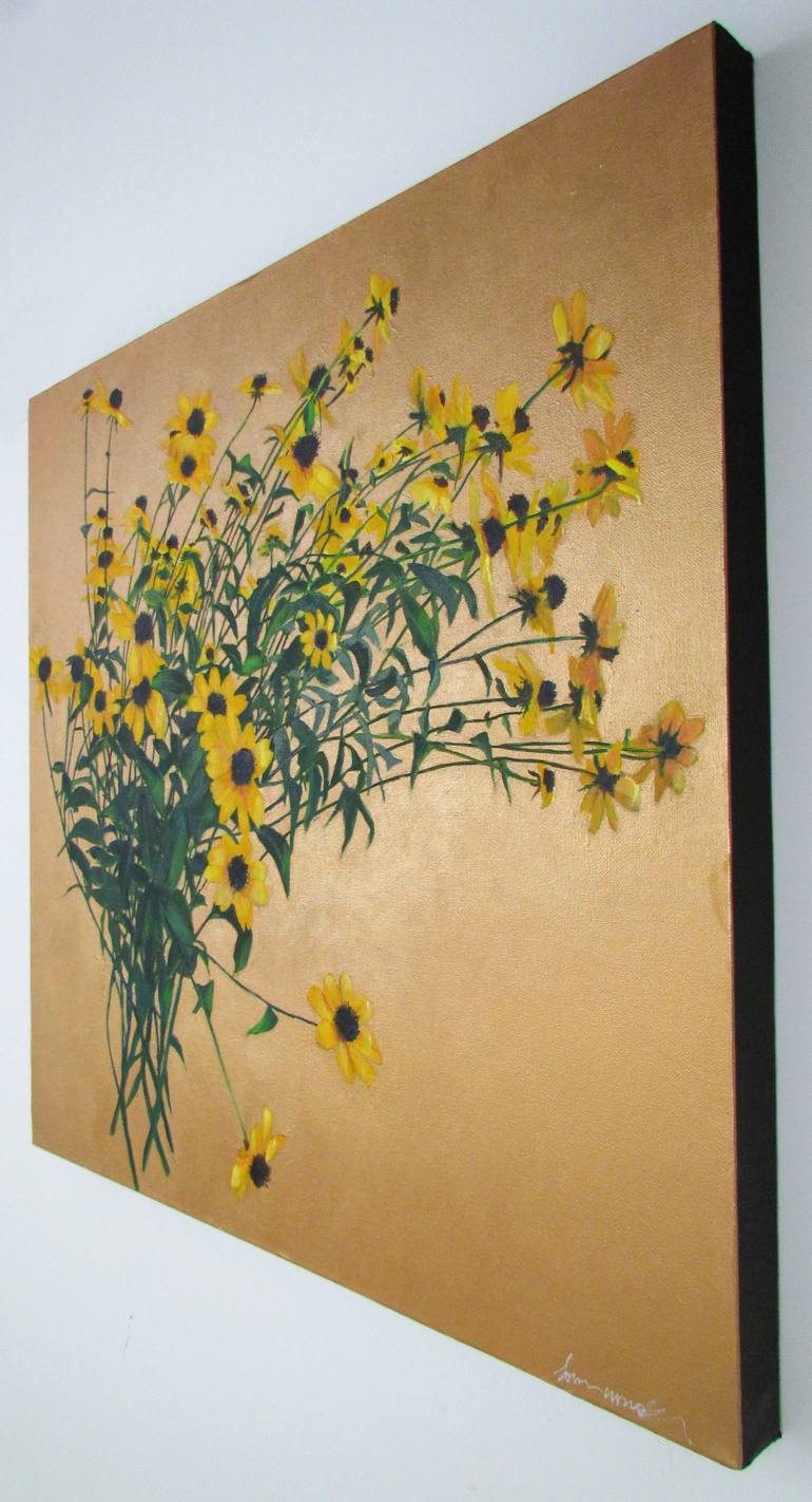 Original Modernism Floral Painting by John Wright