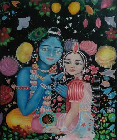 Print of Fine Art Love Paintings by Mallika Madhavi
