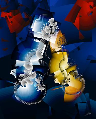 Print of Cubism Music Mixed Media by Denis Badet