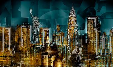 Print of Cities Mixed Media by Denis Badet