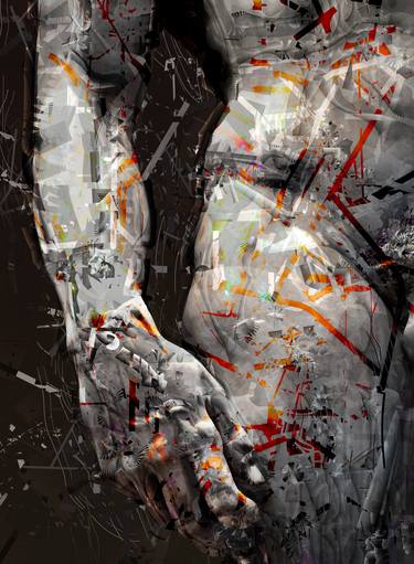 Print of Figurative Body Mixed Media by Denis Badet