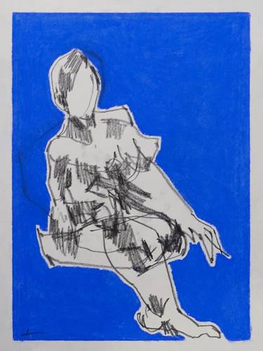 Original Abstract Expressionism People Drawings by Aaron Boucher