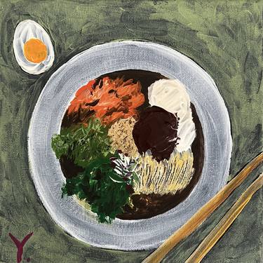 Original Abstract Expressionism Food Paintings by Yevheniia Zhydkova