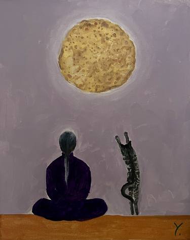 Print of Conceptual Cats Paintings by Yevheniia Zhydkova