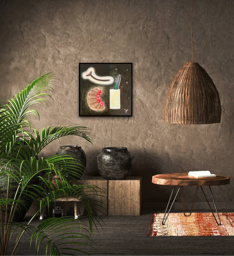 Original Conceptual Cities Painting by Yevheniia Zhydkova